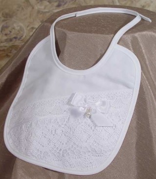 Lace and Bow Bib