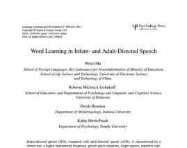 Infant-directed-speech-word-learning