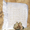 Lace Bonnet Matching Sheer Baby Blessing Dress
